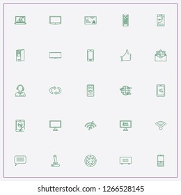 icon set about internet with keywords table electronic watch, phone map and wireless network symbol