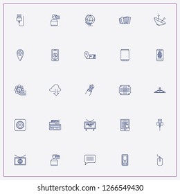 icon set about internet with keywords cloud transfer, worldwide news and mail adress location