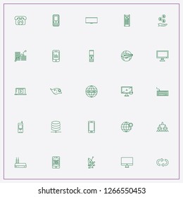 icon set about internet with keywords file transfer, wireless network receiver and earnings