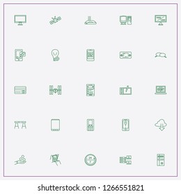 icon set about internet with keywords computer case box, television and computer