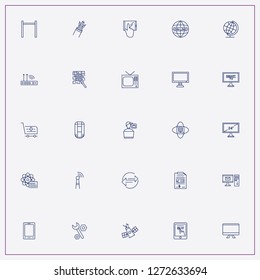 icon set about internet with keywords data center, television and online purchase
