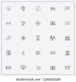 icon set about internet with  internet trolley, wireless connection and data center