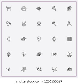 icon set about japan with keywords japanese language, japanese temple and origami