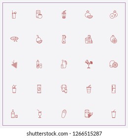 icon set about juice with keywords tomato juice, vodka and refrigerator