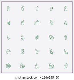 icon set about juice with keywords cocktail, vodka and orange