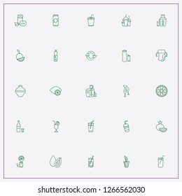 icon set about juice with keywords mango, pitcher and apple juice