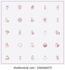icon set about juice with keywords lemon, juice glasses and juice cup