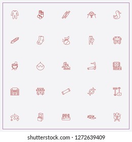 icon set about kids with keywords kids pajamas, candy and duck toy