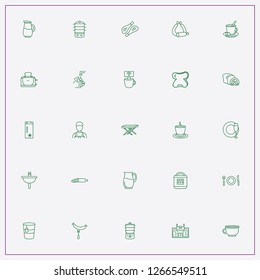 icon set about kitchen with keywords jug, toaster and refrigerator