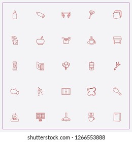 icon set about kitchen with keywords sharpener, coffee grinder and sausage