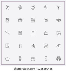 icon set about kitchen with keywords fryer, yoghurt maker and cup of tea