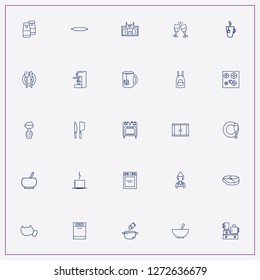 icon set about kitchen with keywords cupboard, cooking weights and stemware