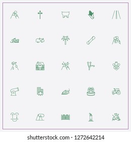 icon set about landscape with keywords snowmobile, fountain and corn