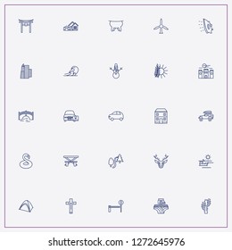 icon set about landscape with keywords sunshine, snake swan and sea storm