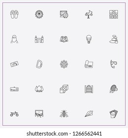 icon set about leisure with  exercise mat, soccer ball and joystick