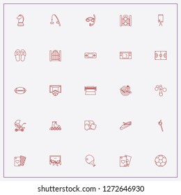 icon set about leisure with keywords fishing rod, diving mask and game cards