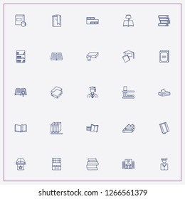 icon set about library with keywords books, night reading and bookshelf