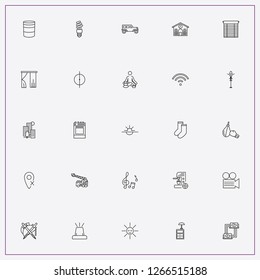 icon set about light with keywords wrong location, soccer field center and bathroom glass