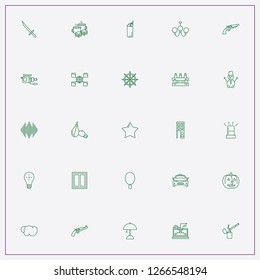 icon set about light with keywords building, taxi and siren
