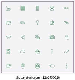 icon set about light with keywords camera film, taxi and flashlight
