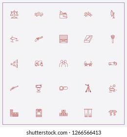 icon set about light with keywords fish on hook, camera stand and sunshine
