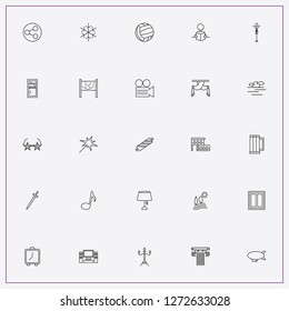 icon set about light with keywords candlestick, table lamp and bathroom shelve