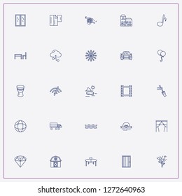 icon set about light with keywords swans, police car and balloons
