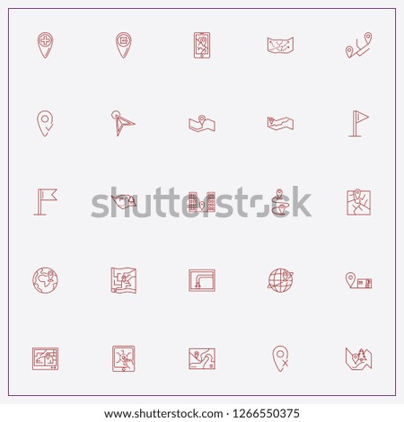 icon set about location with keywords sleep location, building location and location found