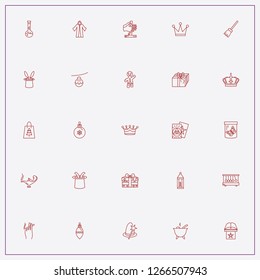 icon set about magic with keywords pendulum, tarot cards and cloak