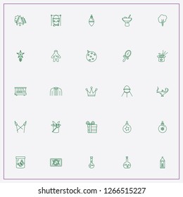 icon set about magic with keywords crown, ouija board and rabbit in hat