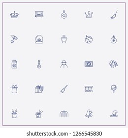 icon set about magic with keywords hand mirror, cauldron and magic flask