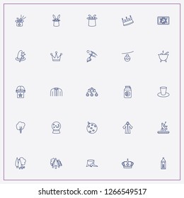icon set about magic with keywords forest, priest dress and magic flask
