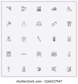 icon set about man with keywords running man, house and game gun