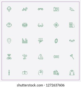 icon set about man with keywords real estate insurance contract, mirror and tray with glasses