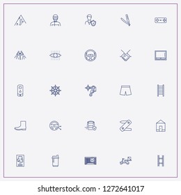 icon set about man with keywords jet pack, plumber and boiler
