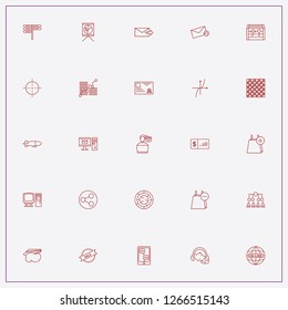 icon set about marketing with keywords computer, chess board and connection