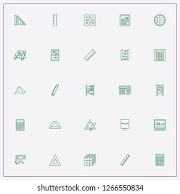 icon set about mathematics with keywords calculator buttons, mathematics equation and abacus