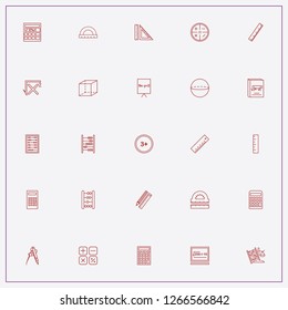 icon set about mathematics with keywords calculating button, calculator and mathematics rulers