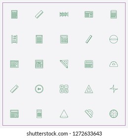icon set about mathematics with keywords round ruler, mathematical coordinate and triangle ruler