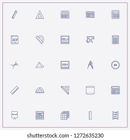 icon set about mathematics with keywords ruler, mathematics angels and round ruler