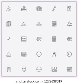 icon set about mathematics with keywords square root, mathematics multiplication and calculator