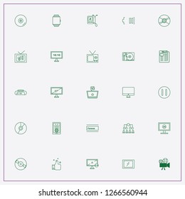 icon set about media with keywords smart watch, like and link internet