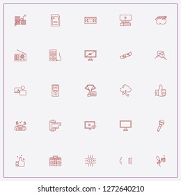icon set about media with keywords cloud network, television monitor and chat emotion