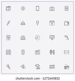 icon set about media with keywords television, floppy disk and magazines