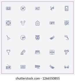 icon set about music with keywords audio column, xylophone and balalaika