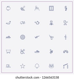 icon set about nature with  barrier, star and golf well