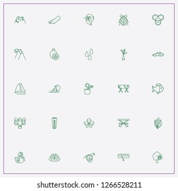 icon set about nature with keywords mountains, jockey uniform and cucumber