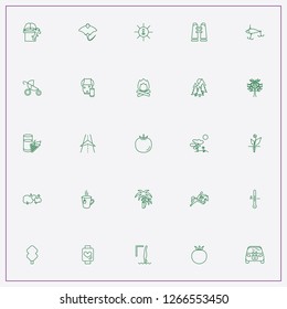 icon set about nature with keywords heart rate monitor, cloud with stars and bonfire