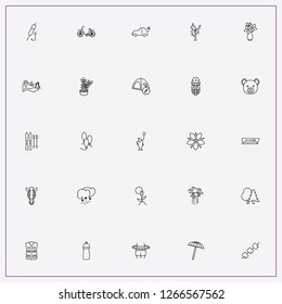 icon set about nature with keywords zebra, air balloons and boaqt