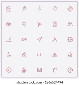 icon set about navigation with keywords sails, sailing boat and radar